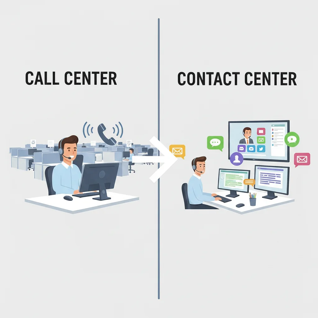 5 تفاوت کال سنتر و کانتکت سنتر
