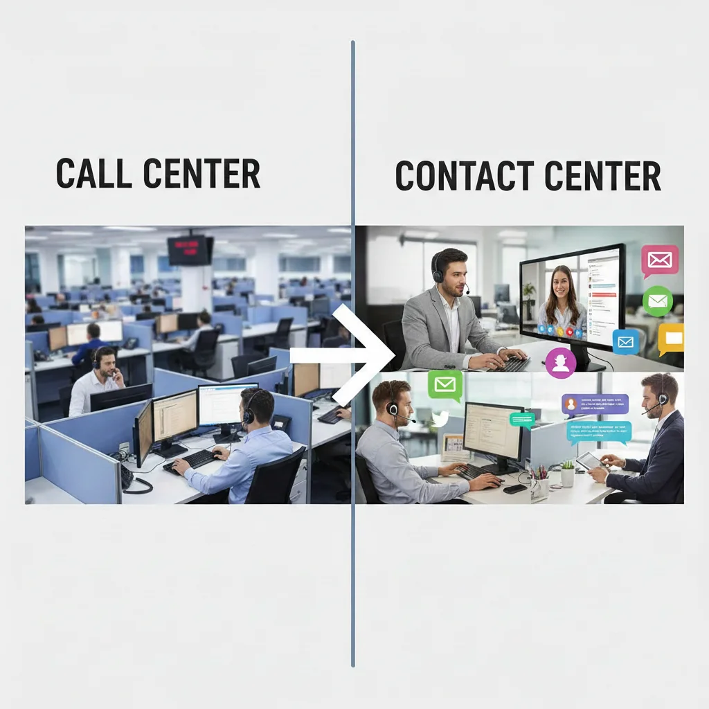 تفاوت کال سنتر و کانتکت سنتر